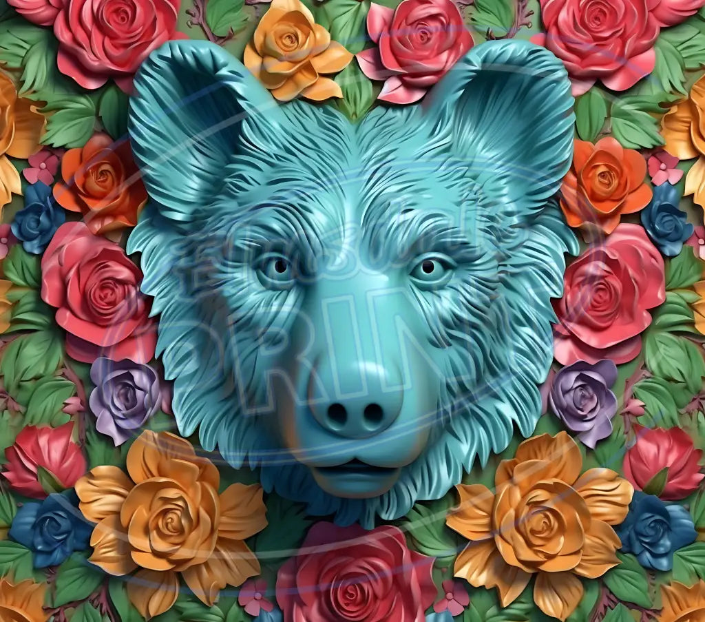 3D Forest Animals 002 Printed Pattern Vinyl