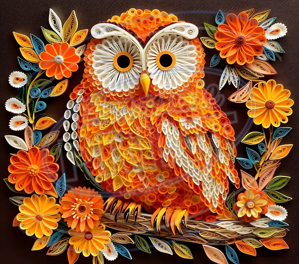 3D Owls 003 Printed Pattern Vinyl