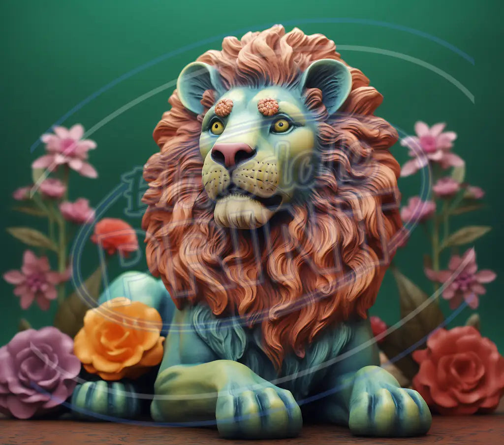 3D Safari Animals 009 Printed Pattern Vinyl