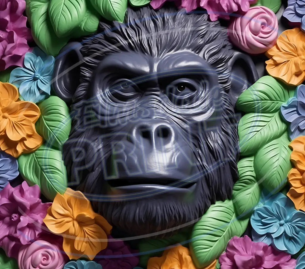 3D Safari Animals 028 Printed Pattern Vinyl