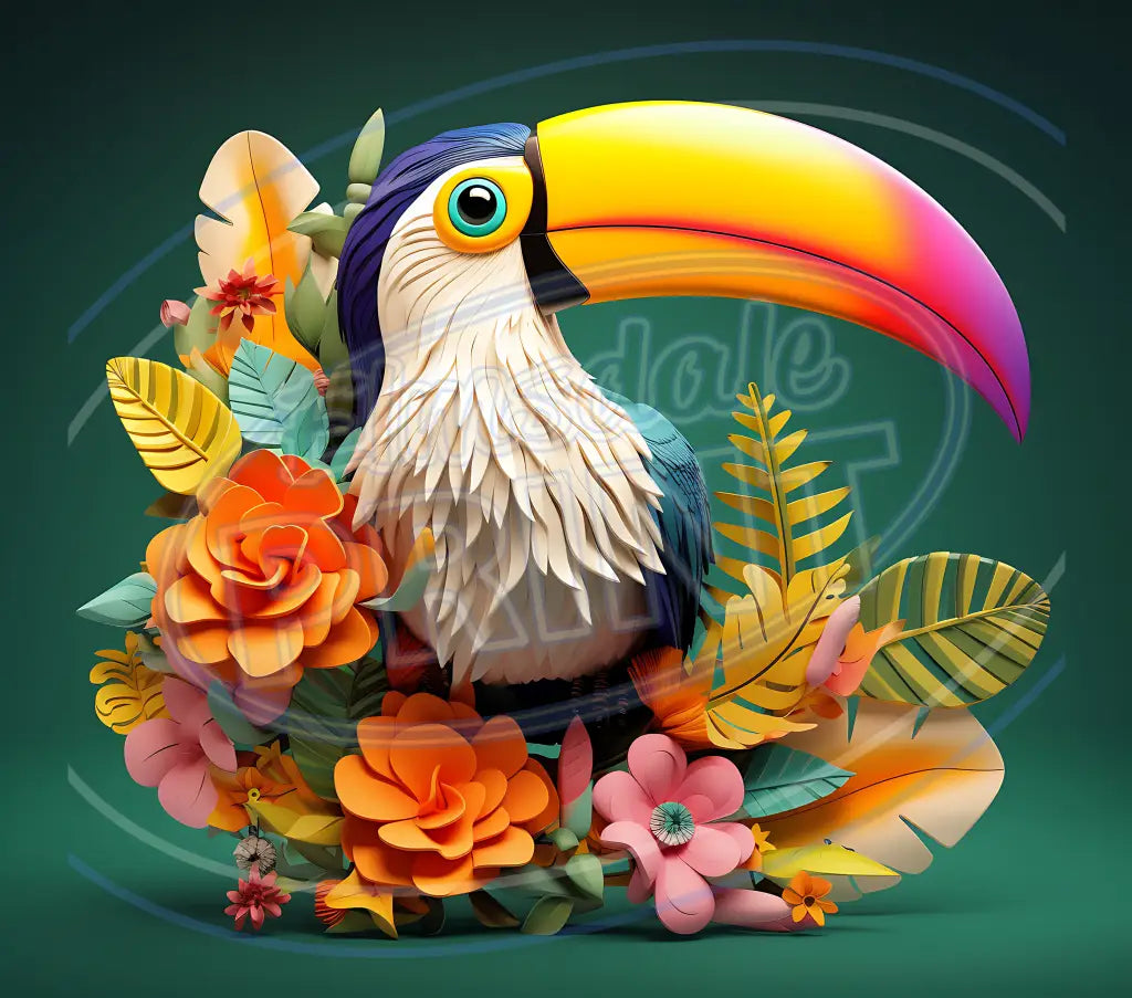 3D Toucans 011 Printed Pattern Vinyl