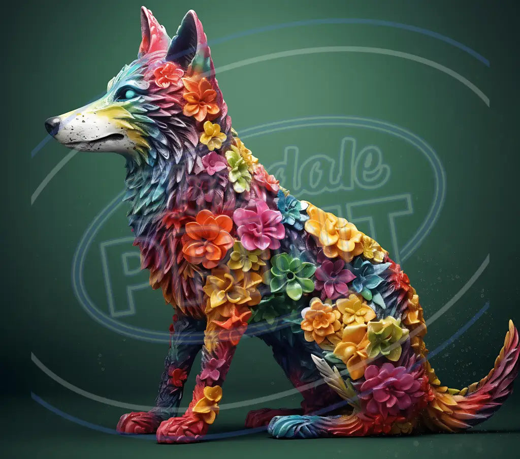 3D Wolves 012 Printed Pattern Vinyl