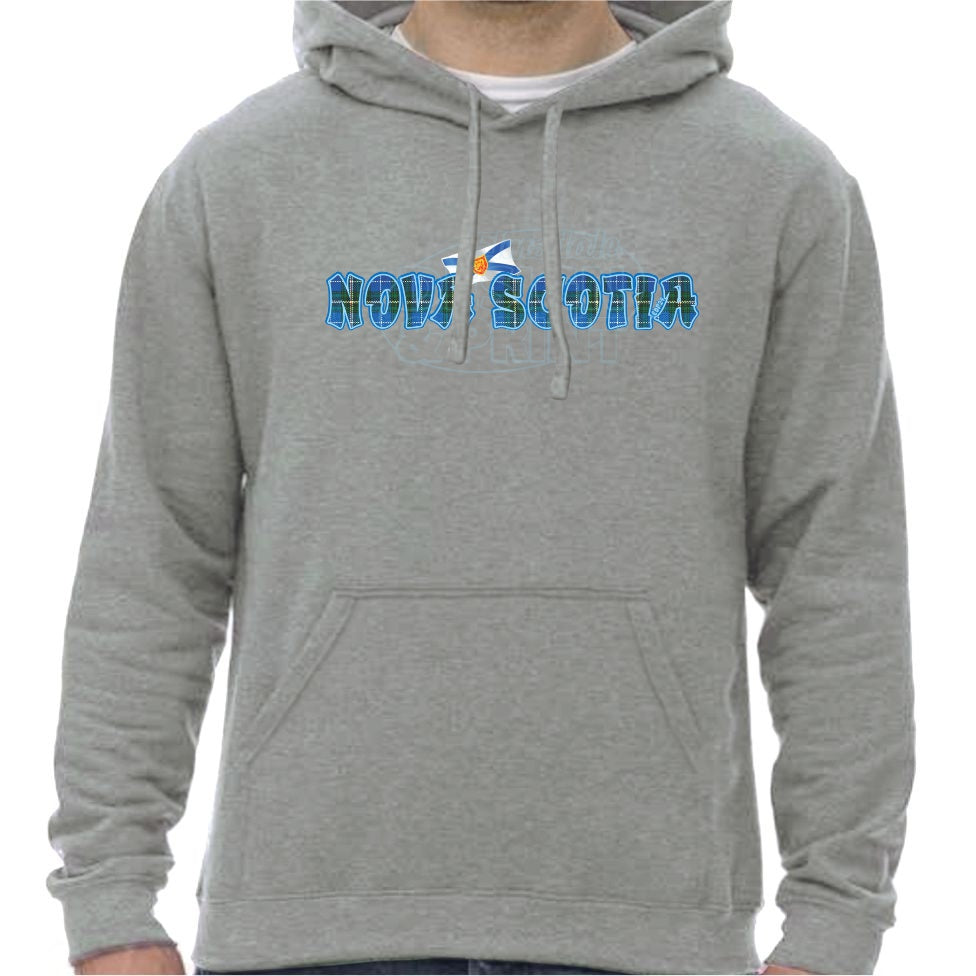 Nova Scotia Tartan Flag: Hoodies - Heather Grey / S