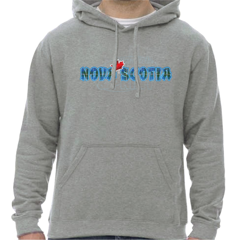 Nova Scotia Tartan Maple: Hoodies - Heather Grey / S