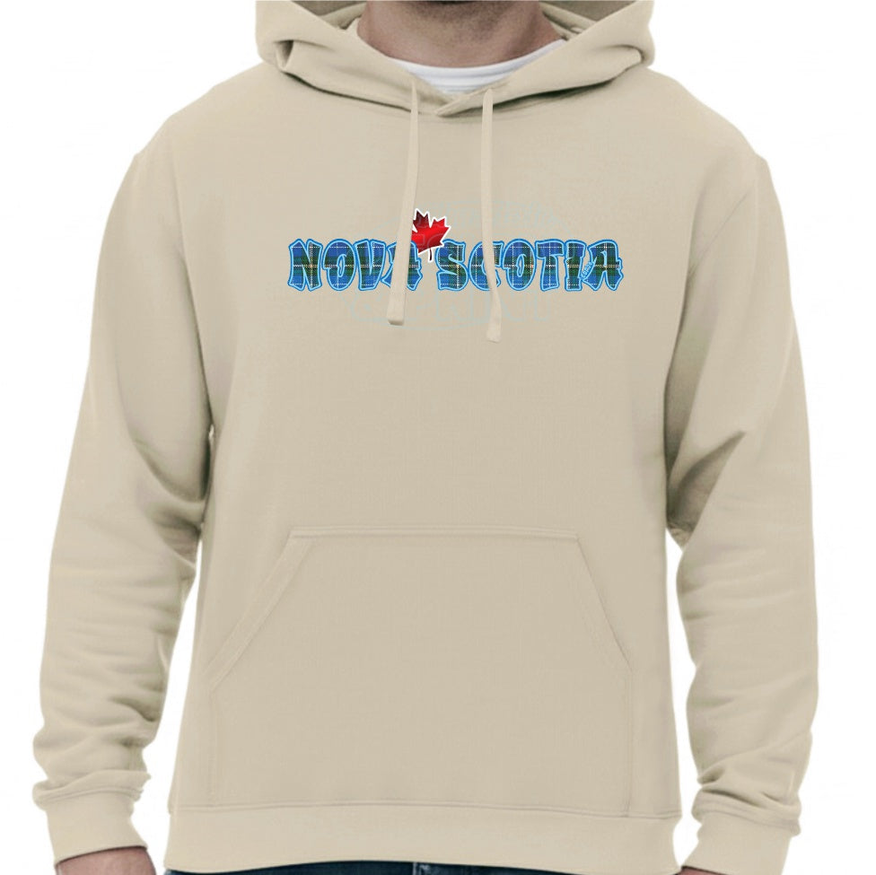 Nova Scotia Tartan Maple: Hoodies - Sand / S