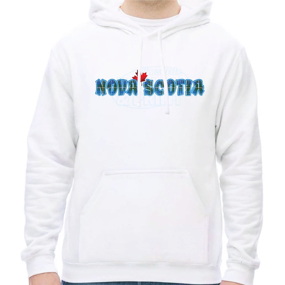 Nova Scotia Tartan Maple: Hoodies - White / S