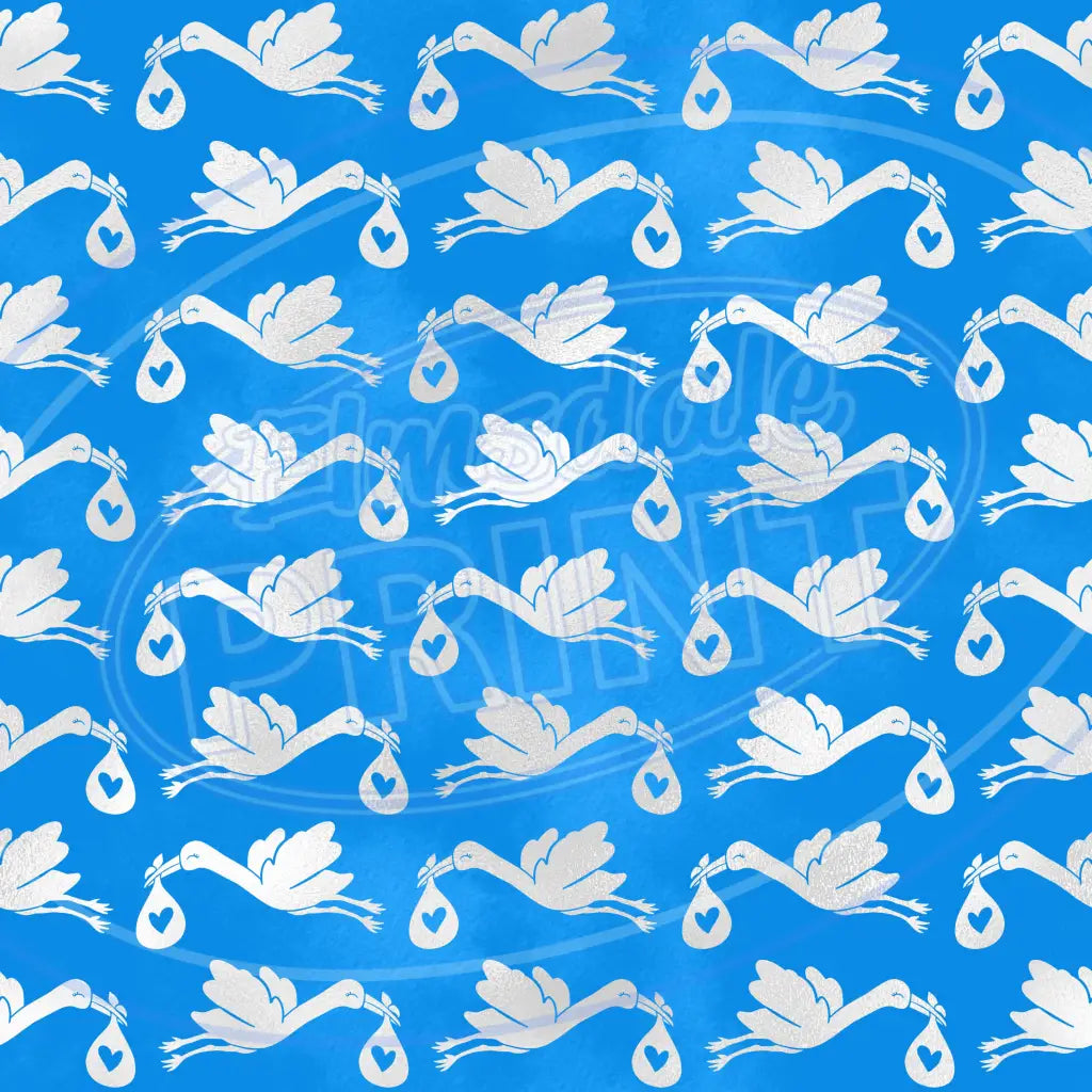 Baby Blue 015 Printed Pattern Vinyl