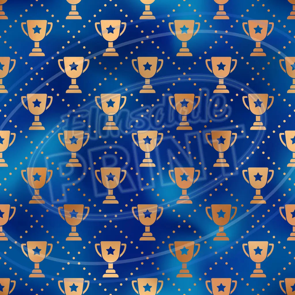 Blue Gold Dad 011 Printed Pattern Vinyl