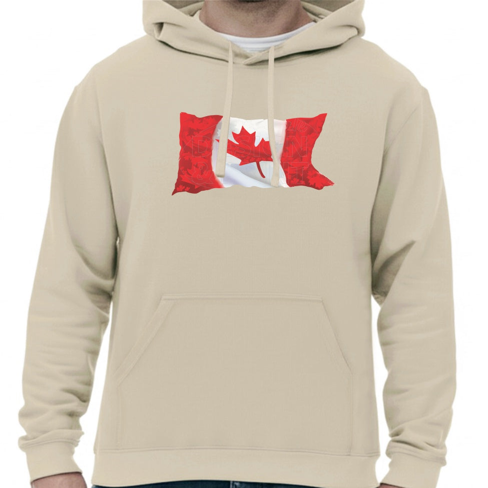 Canada Flag: Hoodies - Sand / S