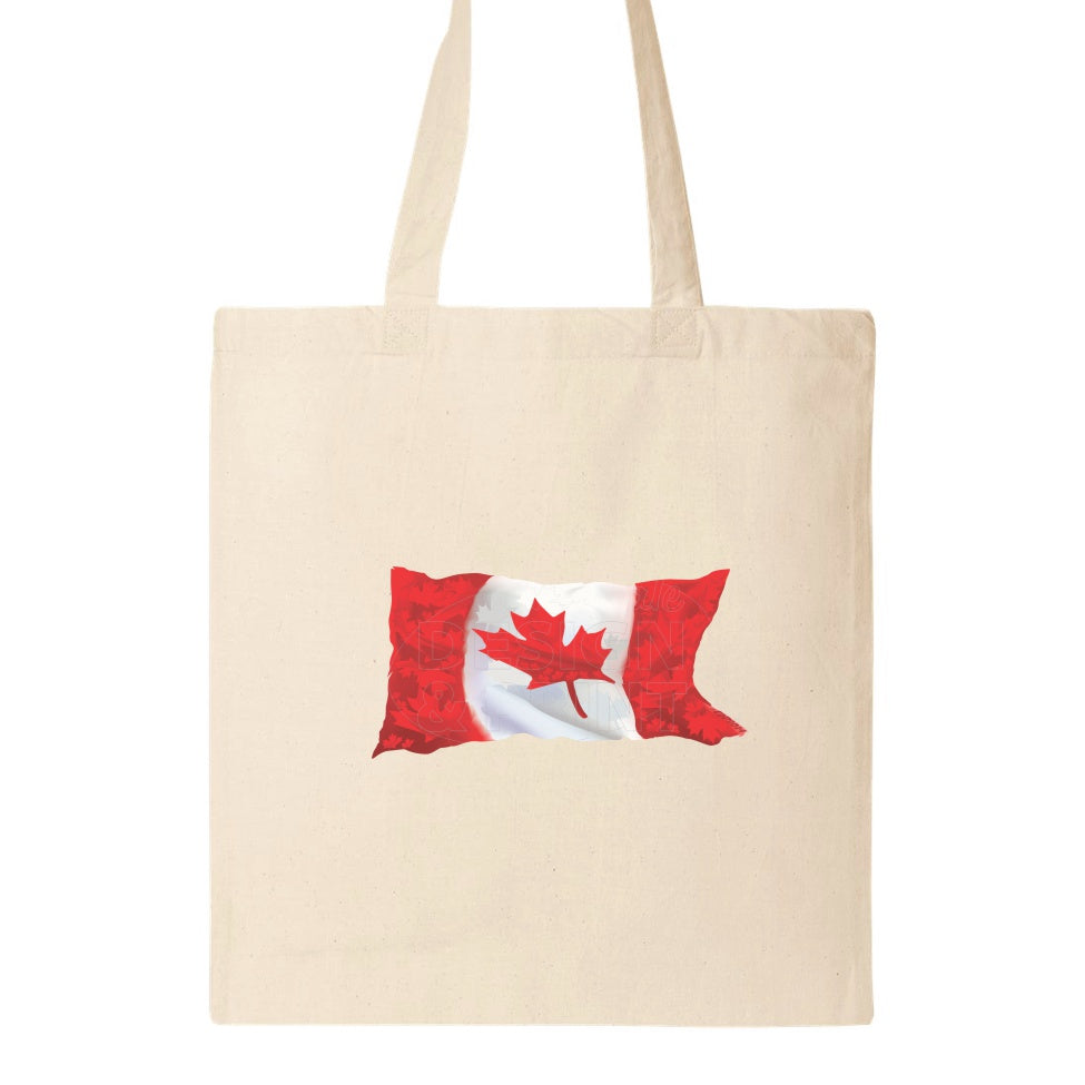 Canada Flag: Tote Bags - Natural