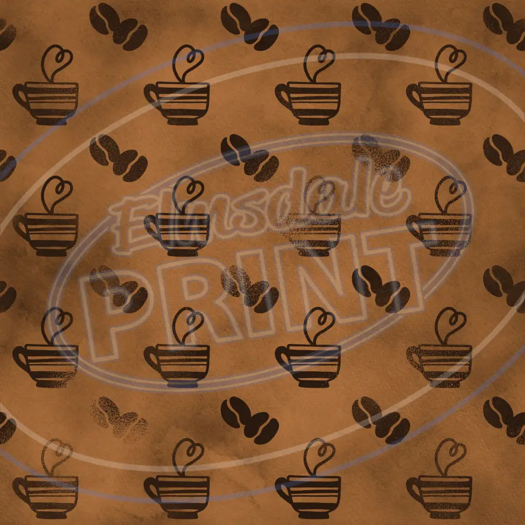 Coffee Sheen 014 Printed Pattern Vinyl
