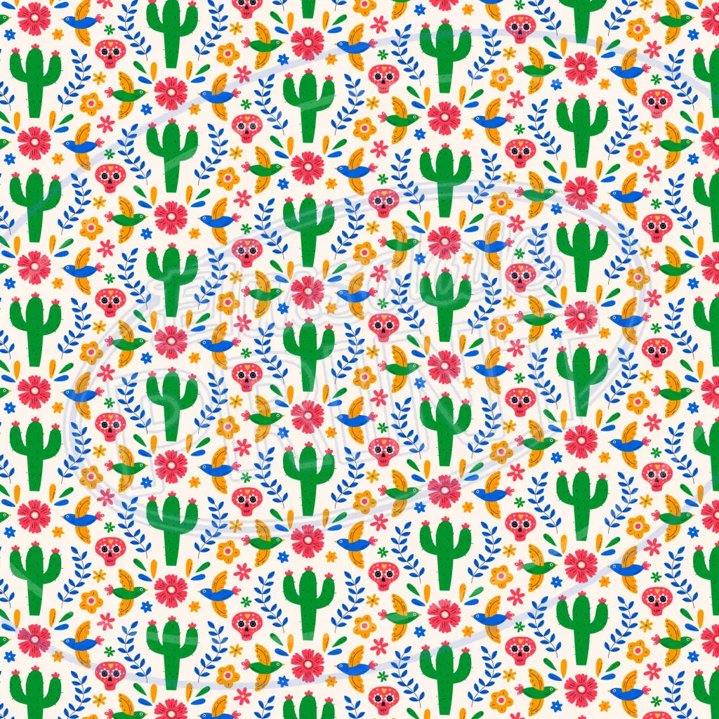 Sugar Skulls 024 Printed Pattern Vinyl