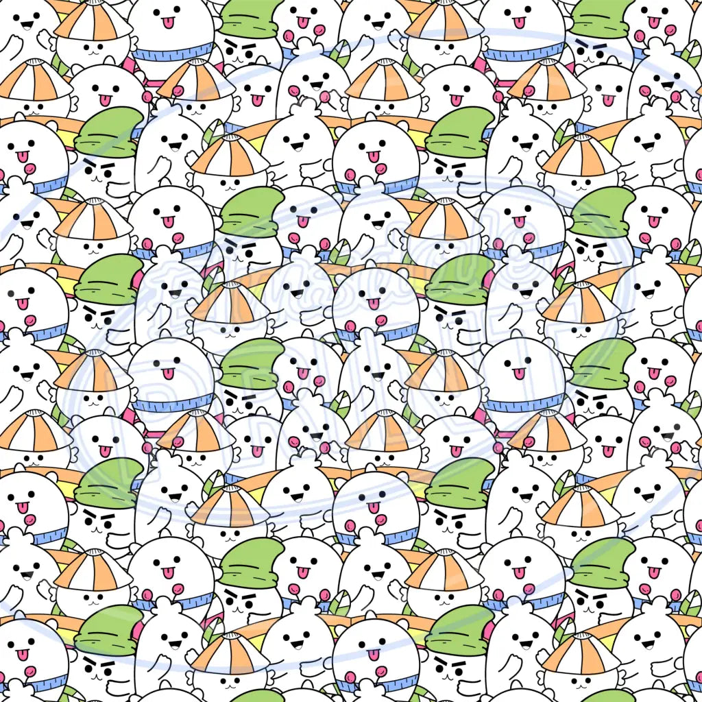 Dumpling Dudes 004 Small Printed Pattern Vinyl