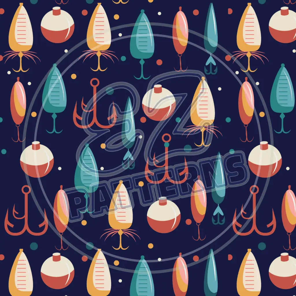 Gone Fishing 009 Printed Pattern Vinyl