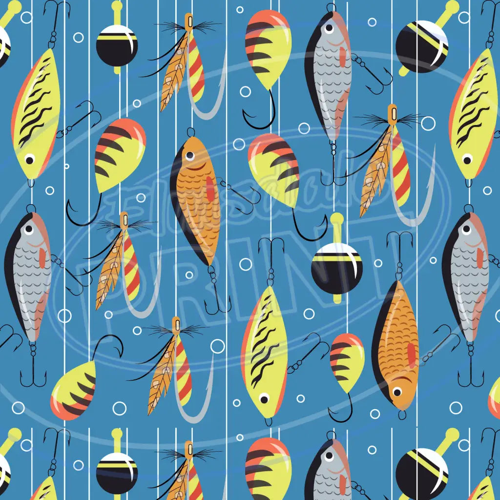 Gone Fishing 015 Printed Pattern Vinyl