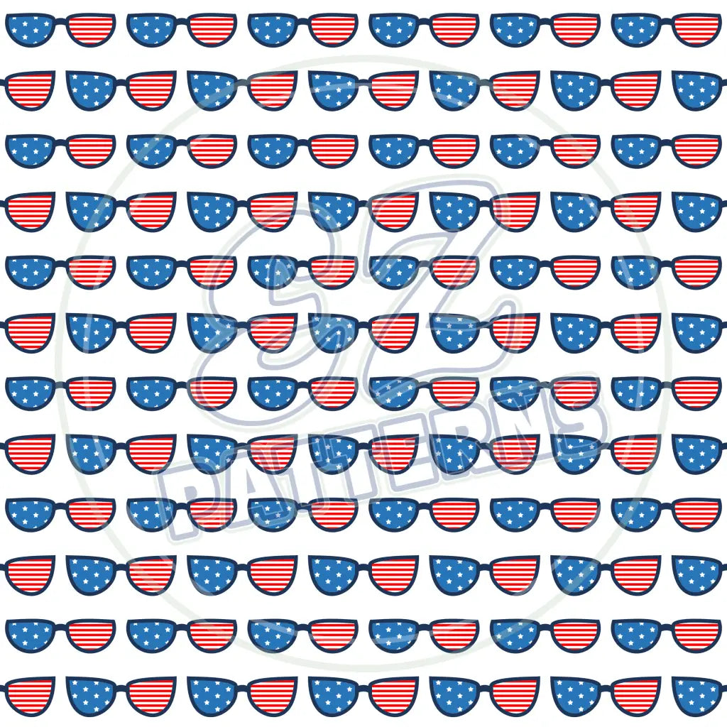 July 4Th Beach Party 001 Printed Pattern Vinyl