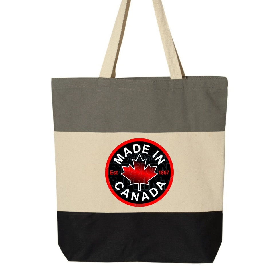 Made in Canada: Tote Bags - Light Grey/Natural/Black