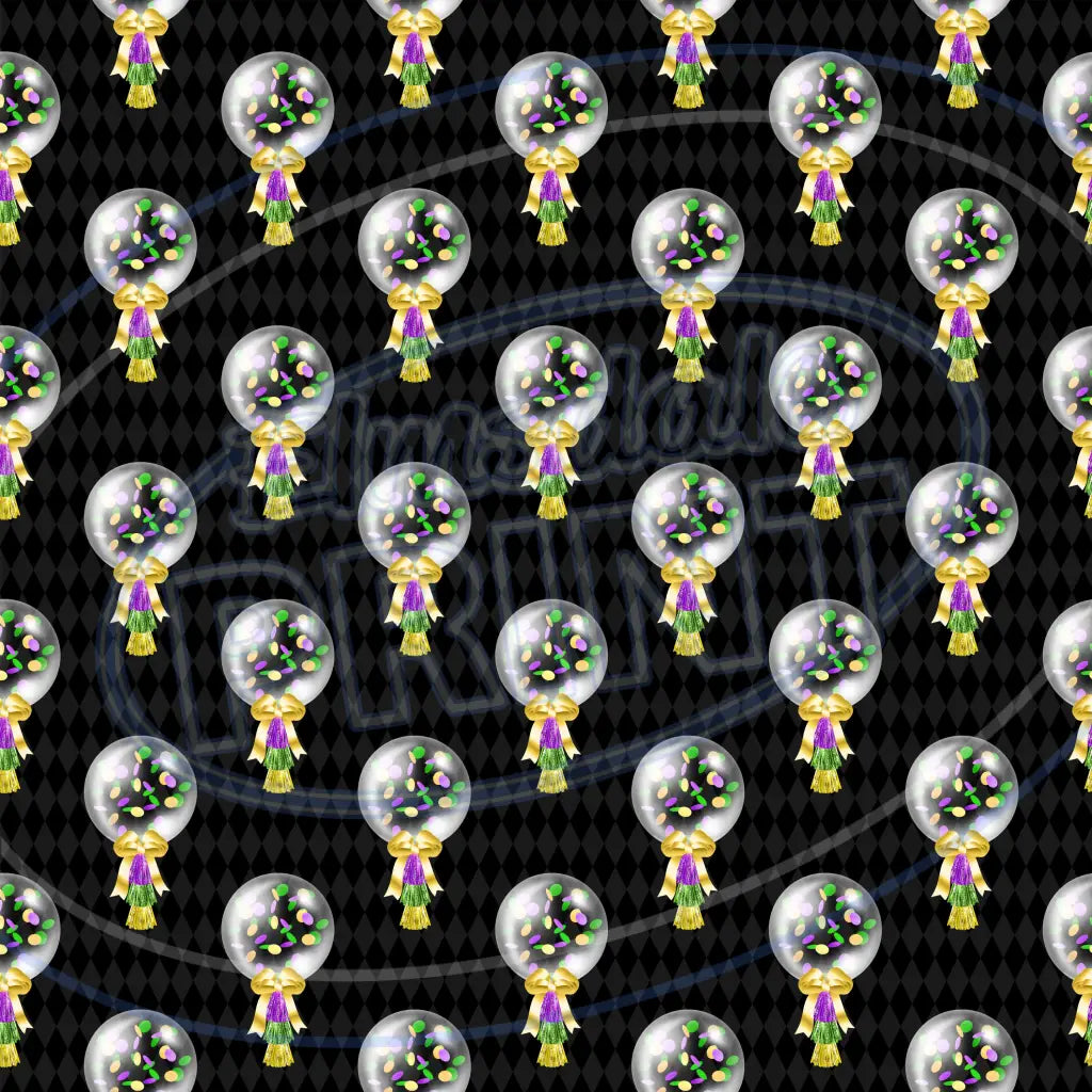 Mardi Gras Bling 001 Printed Pattern Vinyl