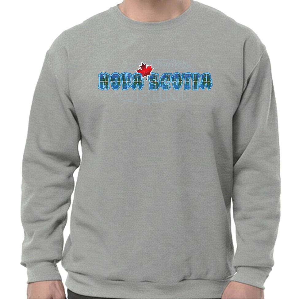 Nova Scotia Tartan Maple: Sweatshirts - Heather Grey / S