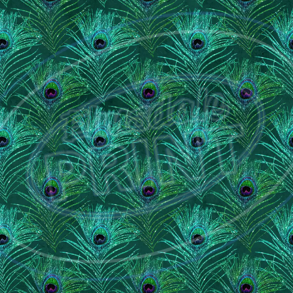 Peacock Feathers 002 Printed Pattern Vinyl