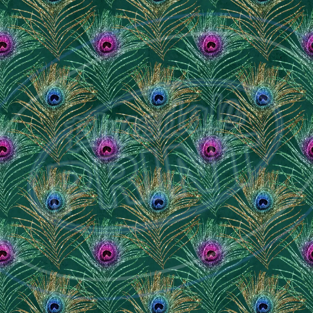 Peacock Feathers 003 Printed Pattern Vinyl