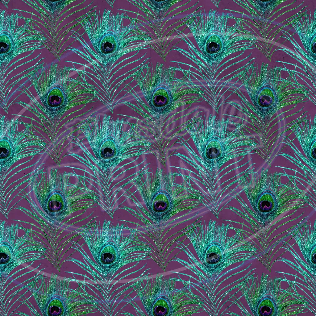 Peacock Feathers 015 Printed Pattern Vinyl