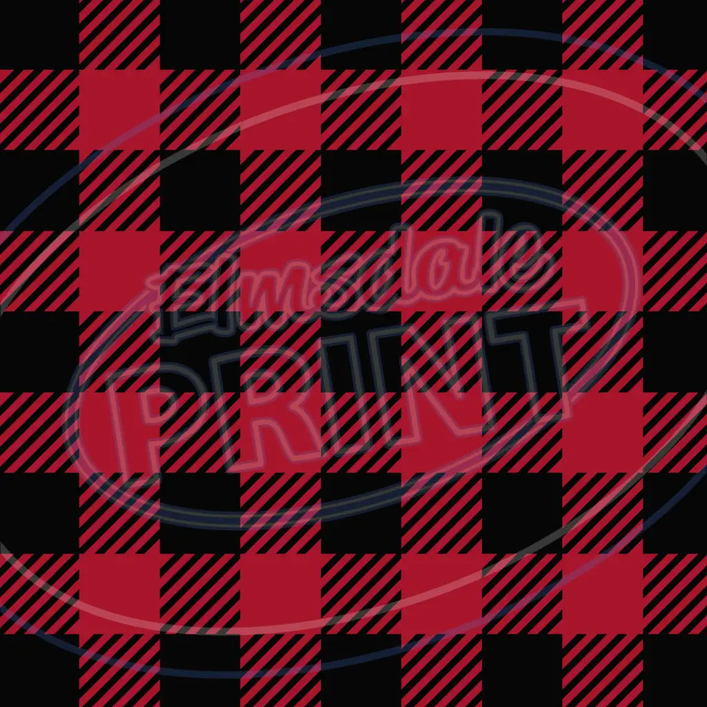 Red & Tan Plaid 004 Printed Pattern Vinyl