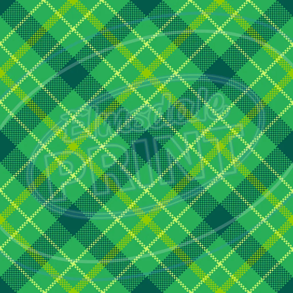 St. Pattys Plaid 006 Printed Pattern Vinyl