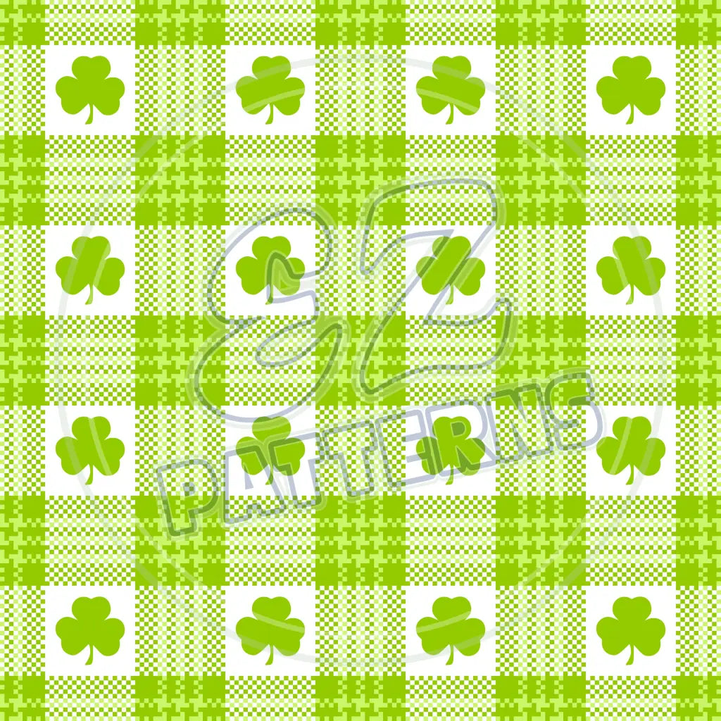 St. Pattys Plaid 017 Printed Pattern Vinyl