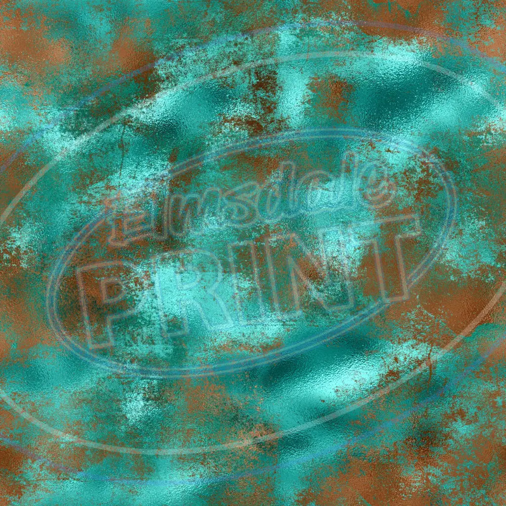 Turquoise Copper 014 Printed Pattern Vinyl