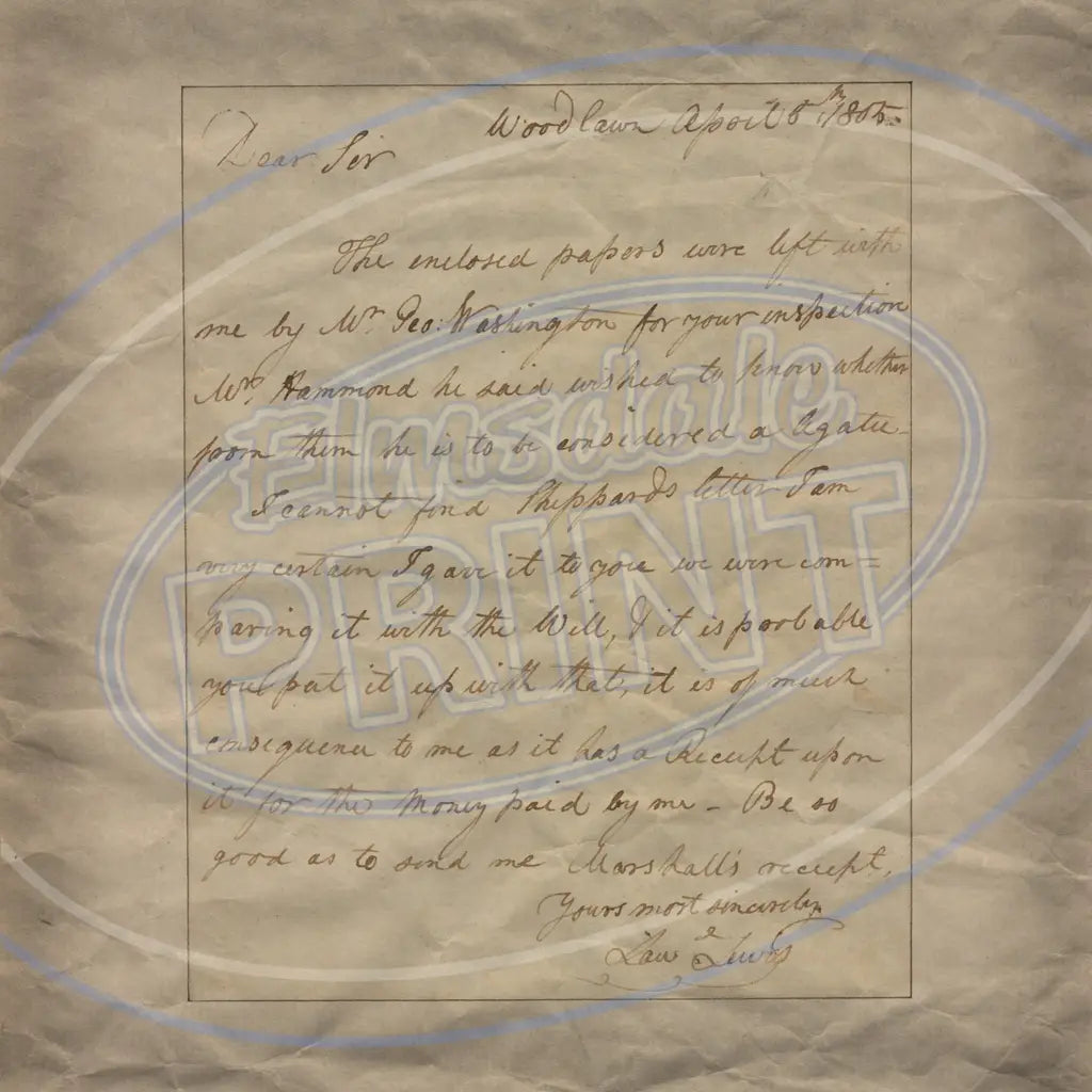 Vintage Handwriting 013 Printed Pattern Vinyl