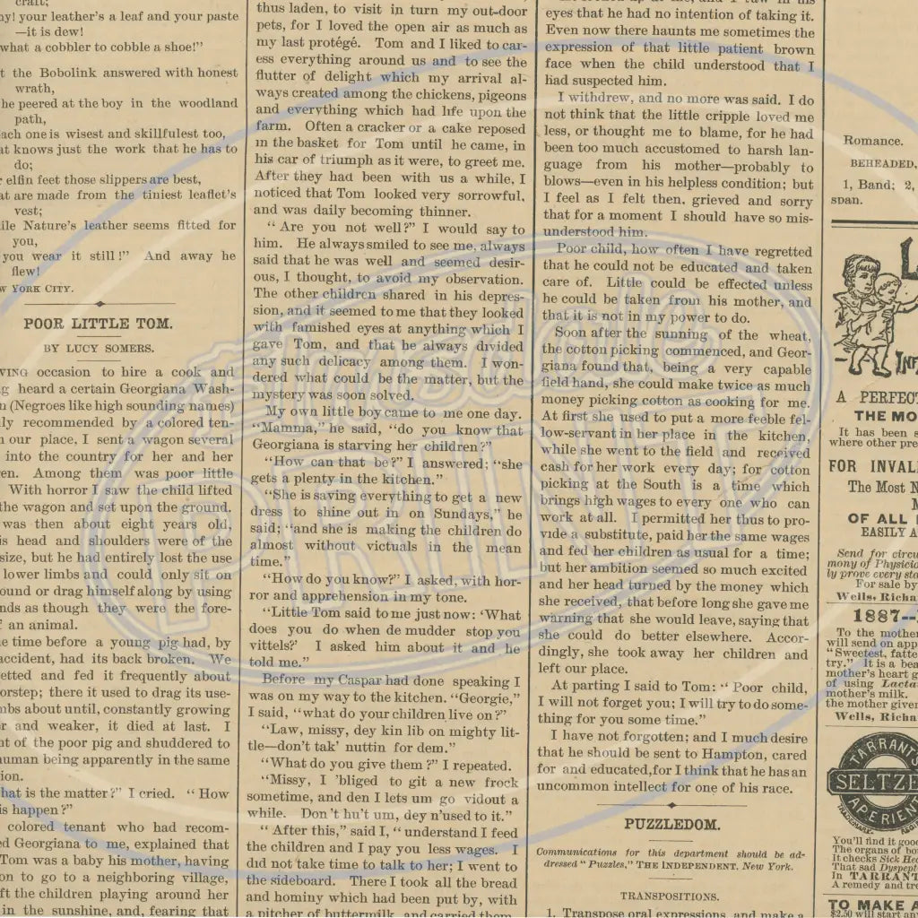 Vintage Newsprint 004 Printed Pattern Vinyl