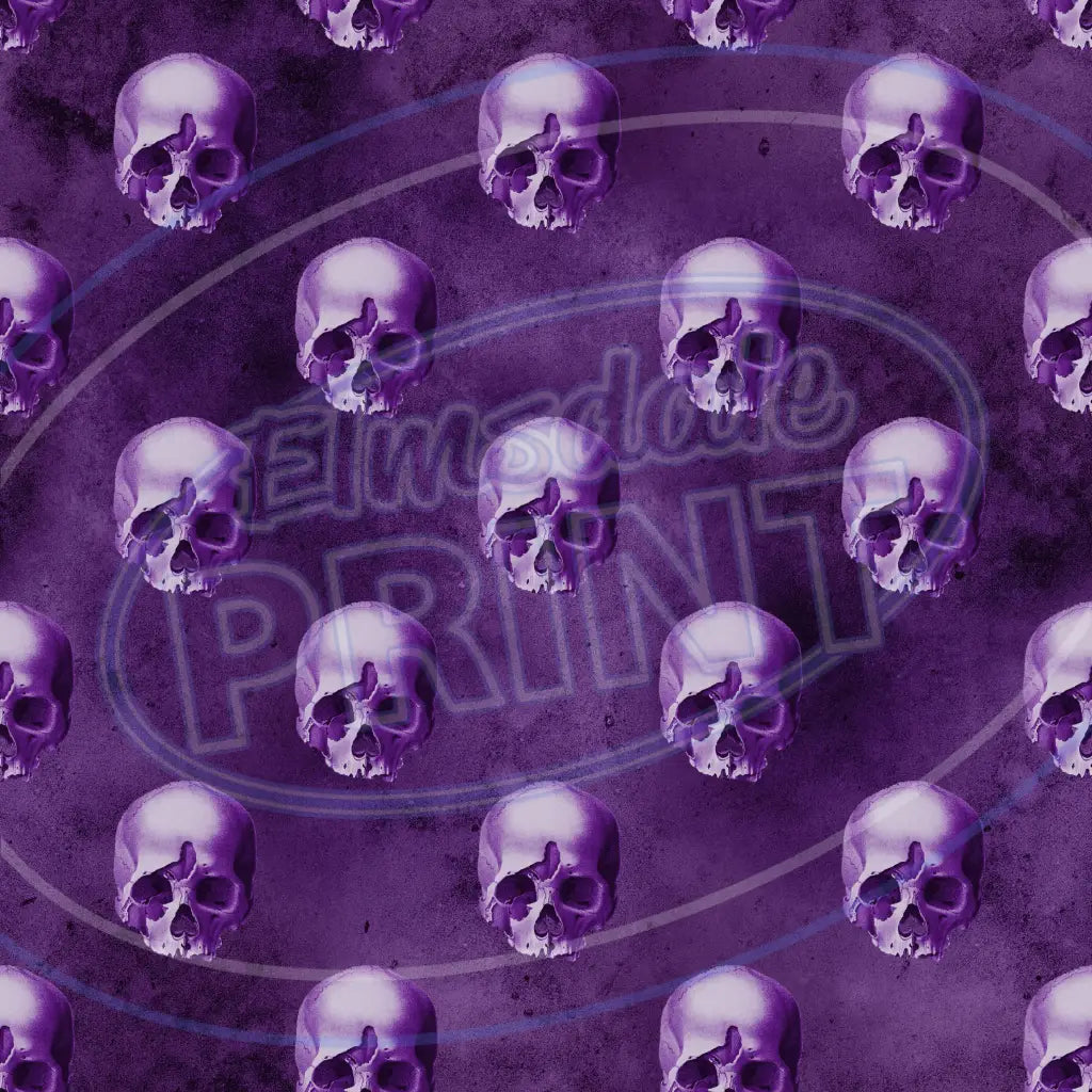 Violet Skulls 016 Printed Pattern Vinyl