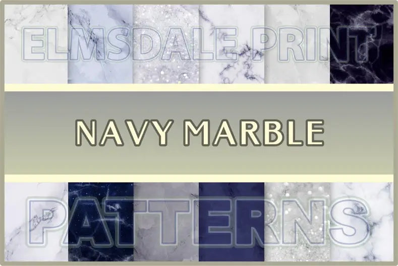 Navy Marble