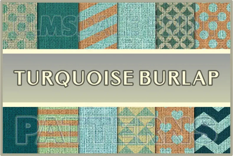 Turquoise Burlap