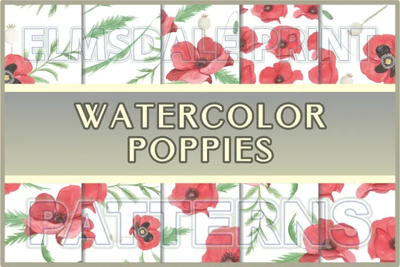 Watercolor Poppies