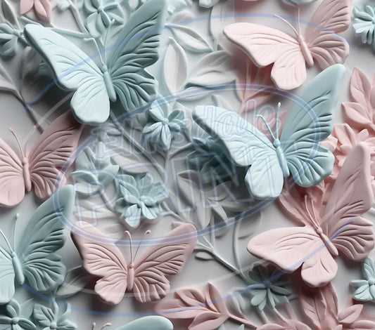 3D Butterflies 023 Printed Pattern Vinyl