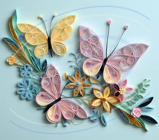 3D Butterflies 036 Printed Pattern Vinyl