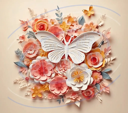 3D Butterflies 055 Printed Pattern Vinyl