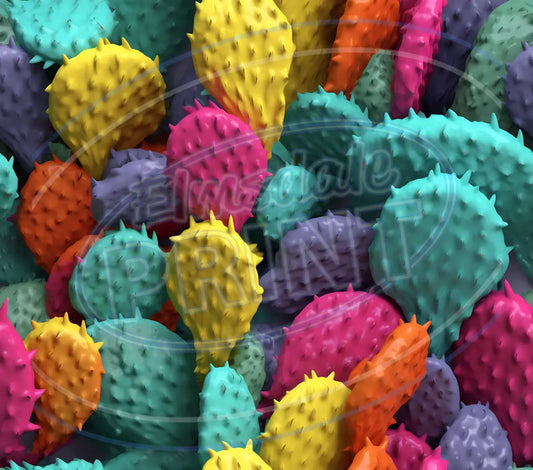 3D Cactus 011 Printed Pattern Vinyl