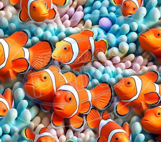 3D Clownfish 017 Printed Pattern Vinyl