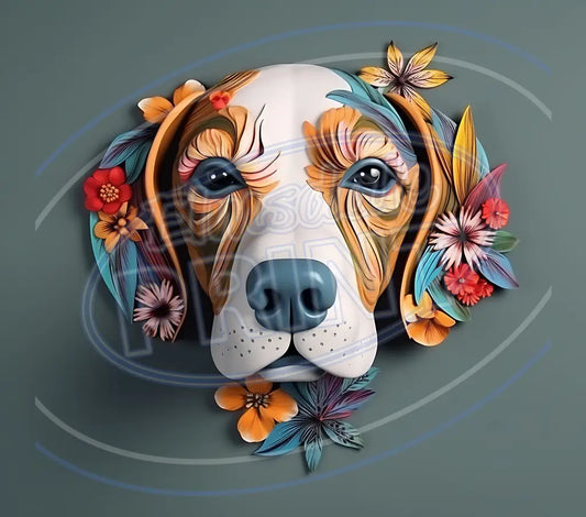 3D Dogs 001 Printed Pattern Vinyl