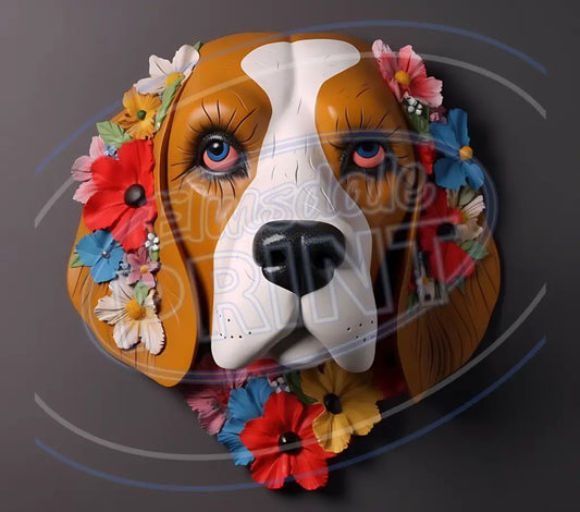 3D Dogs 003 Printed Pattern Vinyl