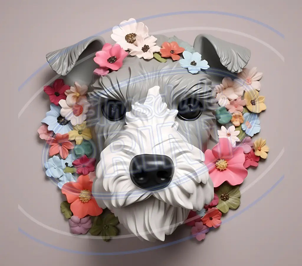 3D Dogs 018 Printed Pattern Vinyl