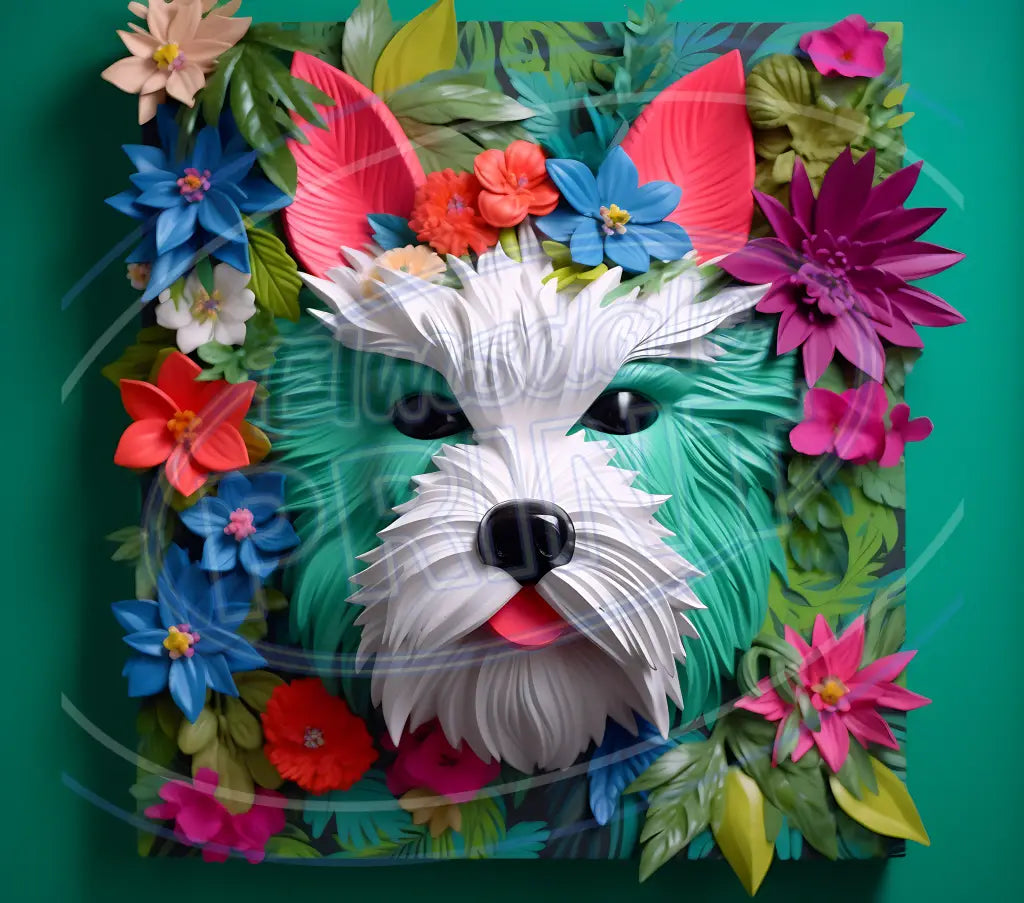 3D Dogs 025 Printed Pattern Vinyl