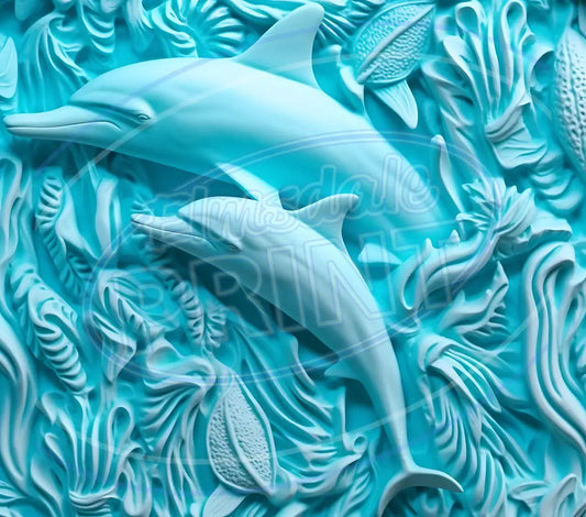 3D Dolphins 005 Printed Pattern Vinyl