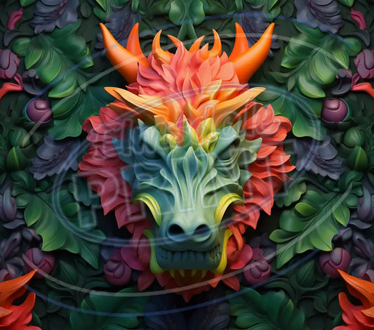 3D Dragons 003 Printed Pattern Vinyl
