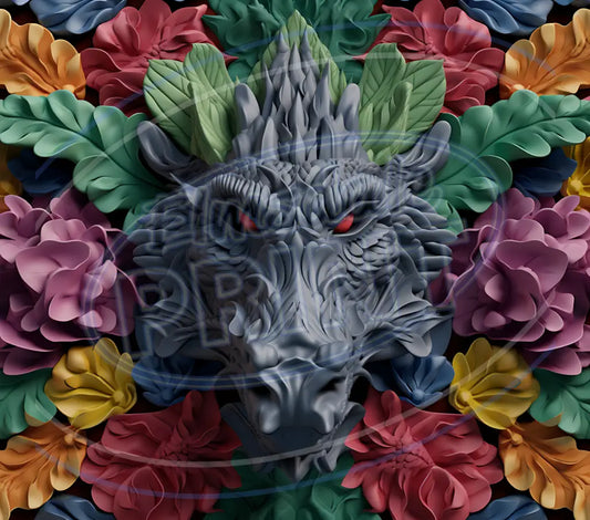 3D Dragons 011 Printed Pattern Vinyl