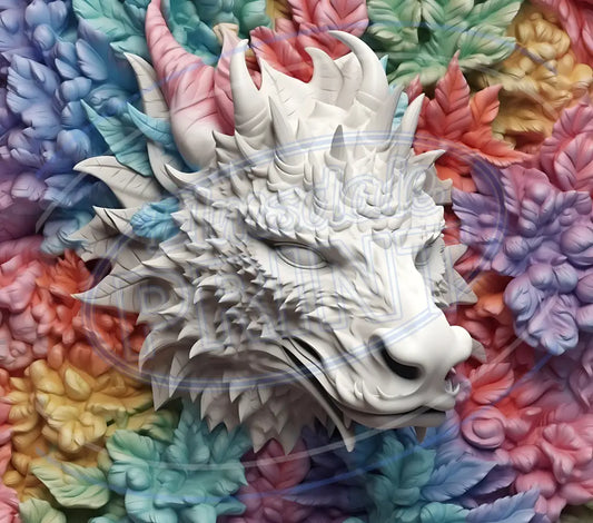 3D Dragons 012 Printed Pattern Vinyl