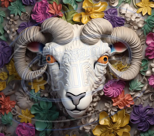 3D Farm Animals 017 Printed Pattern Vinyl